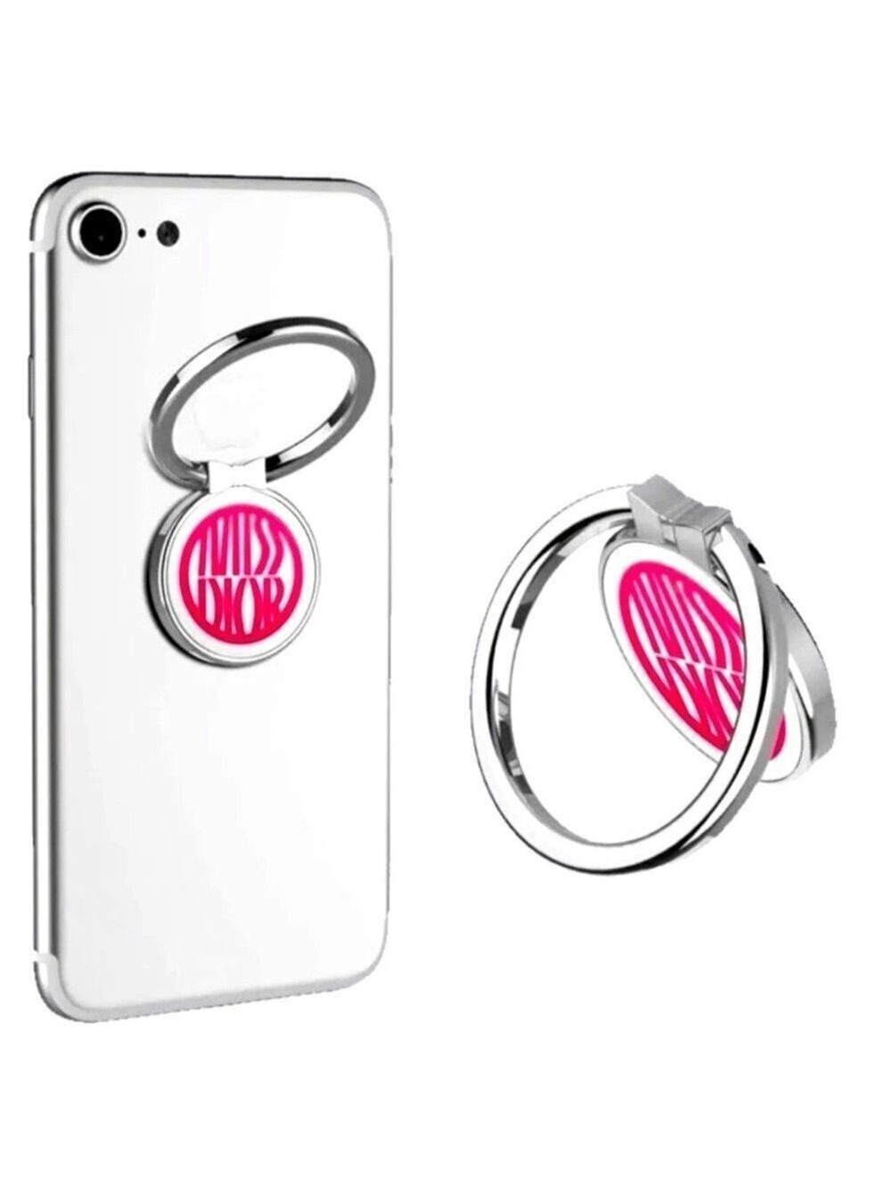 Dior Miss Dior Phone Finger Ring Holder Stand Grip Silver Pink Limited New